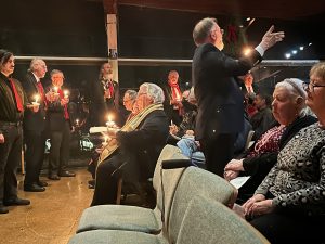 Christmas Eve Candle Light Service - December 24, 2024 - Rev. Ed Thompson coducts congregation