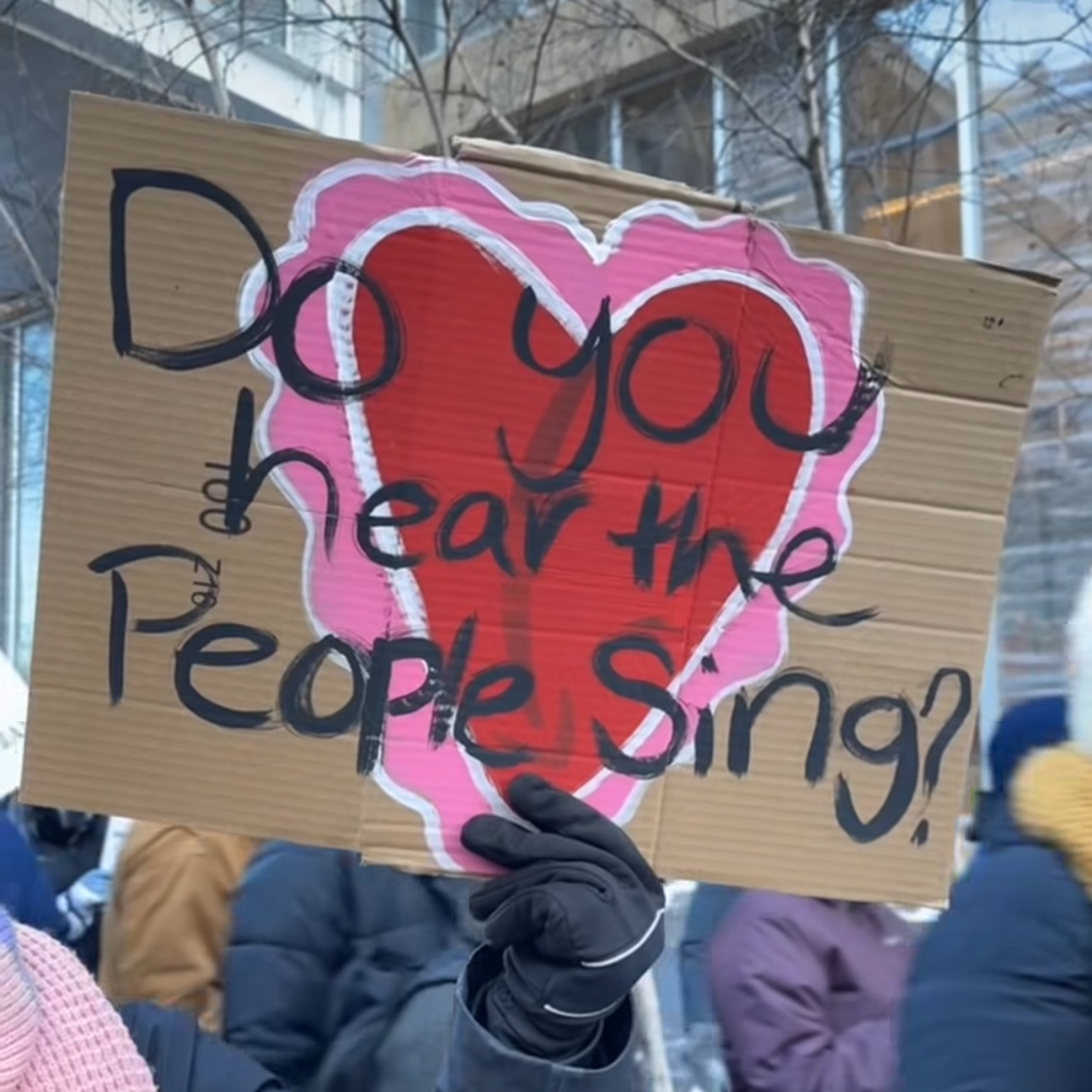 Sign do you hear the people sign